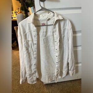 Levi’s white lightweight jacket medium